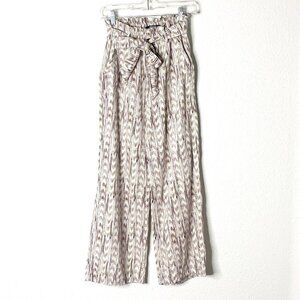 American Original Rewash Linen Blend Wide Leg Belted Pants Women’s Size Small
